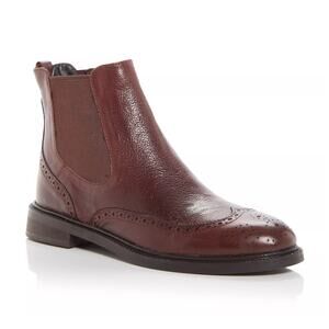 Jeffrey Campbell Edmone Leather Brogue Chelsea Booties Tan Women's 10M NWT